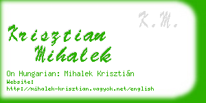 krisztian mihalek business card